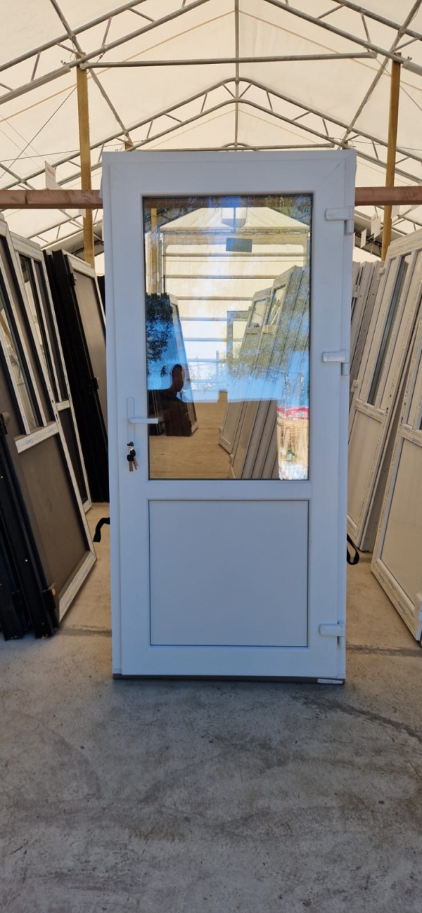 PVC ĀRDURVIS WDS, Nr.1, balta, STIKLA PAKETE 40MM
